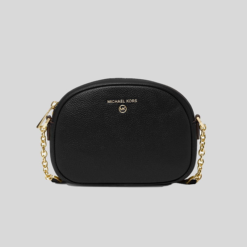 Michael Kors Jet Set Charm Small Pebbled Leather Crossbody Bag Black 32F2GT9C0L