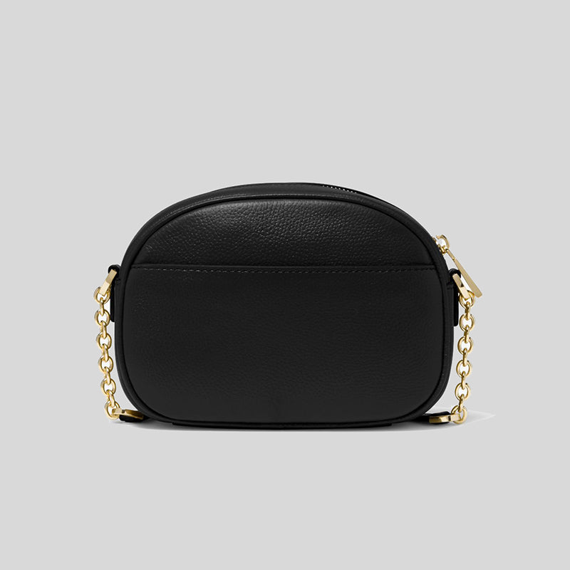 Michael Kors Jet Set Charm Small Pebbled Leather Crossbody Bag Black 32F2GT9C0L