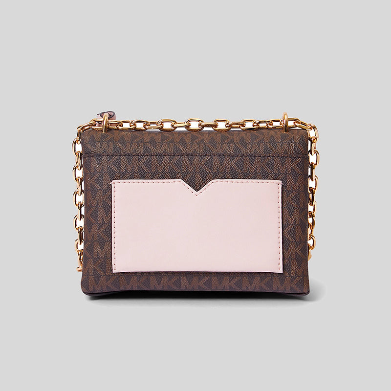 Michael Kors Cece Small Logo Shoulder Bag Brown Powder Blush 35F2G0EC5B