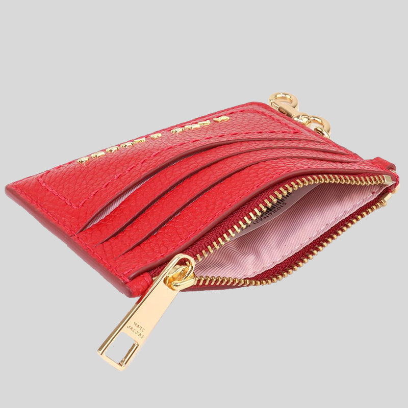 Marc Jacobs Groove Card Holder with Key Fob Savvy Red S103L01FA21