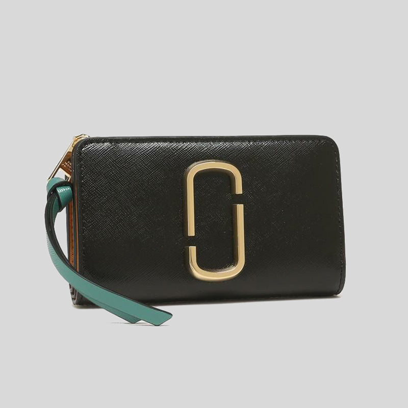 Marc Jacobs THE Snapshot Compact Wallet Black Honey Ginger M0013356
