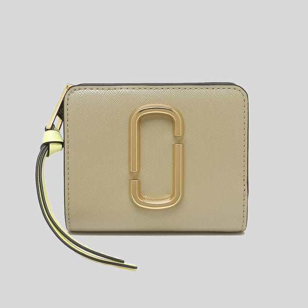 Marc Jacobs THE Snapshot Mini Compact Wallet SILVER SAGE