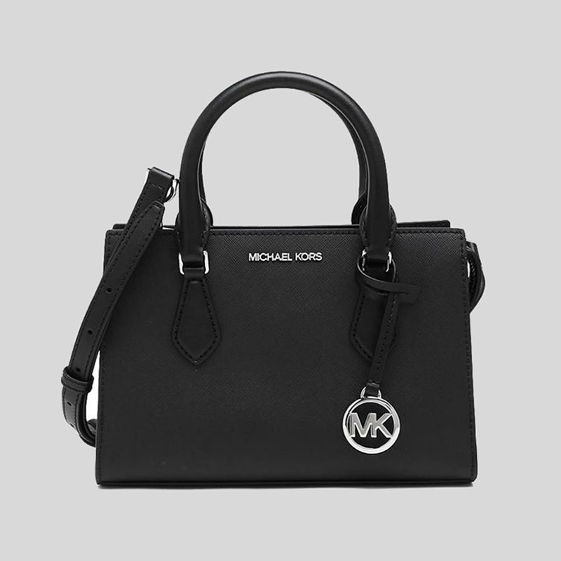 Michael Kors Sheila Small Center Zip Satchel Black 35S3S6HS5L