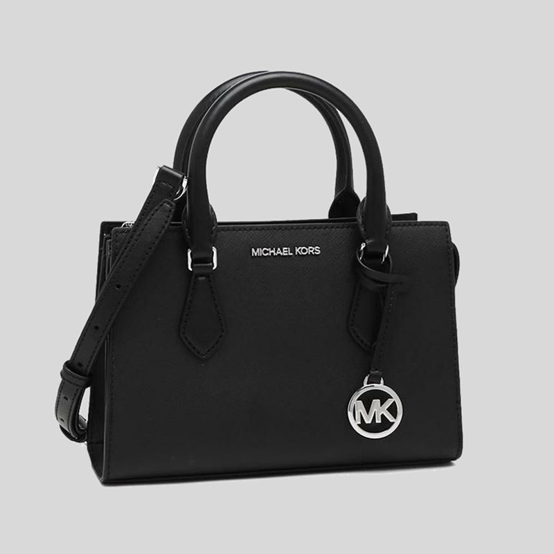 Michael Kors Sheila Small Center Zip Satchel Black 35S3S6HS5L