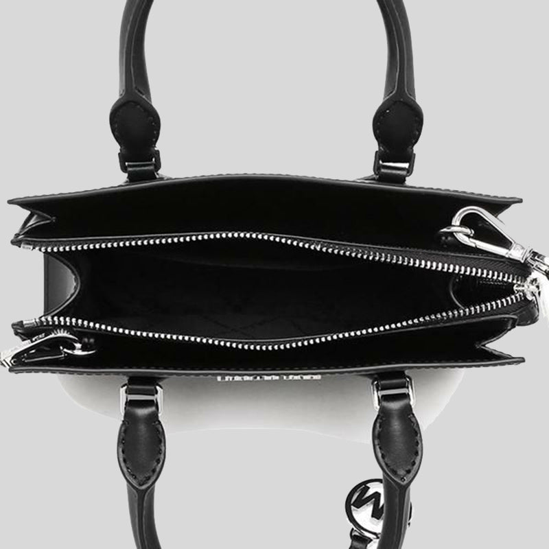 Michael Kors Sheila Small Center Zip Satchel Black 35S3S6HS5L