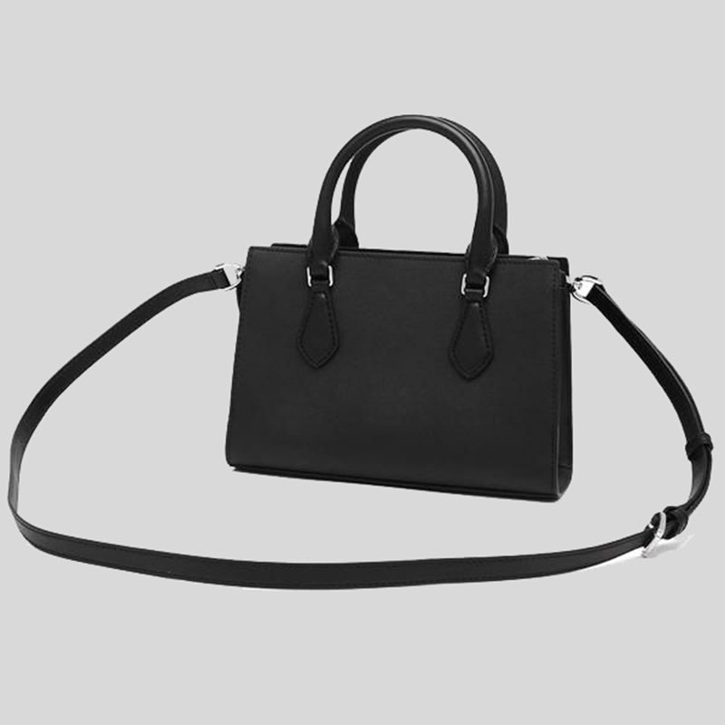 Michael Kors Sheila Small Center Zip Satchel Black 35S3S6HS5L