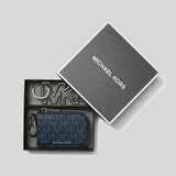 Michael Kors Logo Wallet and Keychain Gift Set PL Blue 36S3LGFE6B