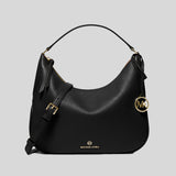 Michael Kors Kelsey Medium Pebbled Leather Shoulder Bag Black 30F2G3KS6L