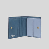 Prada Glace City Calf Small Bifold Wallet Cobalto/Astrale 1MV204