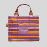 Marc Jacobs Multicolored Stripes Mini The Tote Bag Purple H055M06PF22