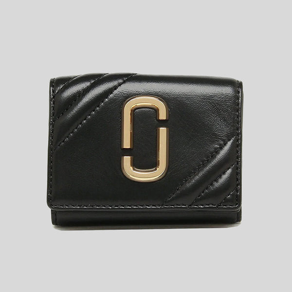 MARC JACOBS The Glam Shot Mini Compact Trifold Wallet Black S129L01FA21 lussocitta lusso citta