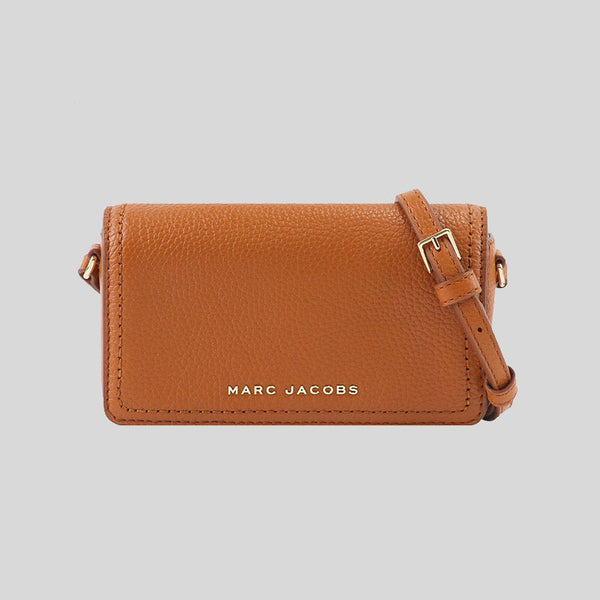 Marc Jacobs Women's Mini Leather Crossbody Smoked Almond 