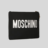 Moschino Couture Nylon Clutch With Teddy Black T8429