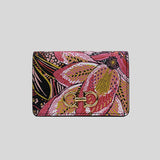 Salvatore Ferragamo Leather Card Case Wallet With Floral Print 0755621 lussocitta lusso citta