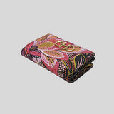 Salvatore Ferragamo Leather Card Case Wallet With Floral Print 0755621