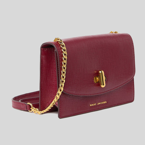 Marc Jacobs The Turnlock Leather Crossbody Bag Syrah M0016669